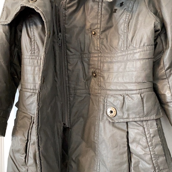 MEXX dark sage/green Fall/spring jacket for girls in a size 3-4 - Picture 5 of 16